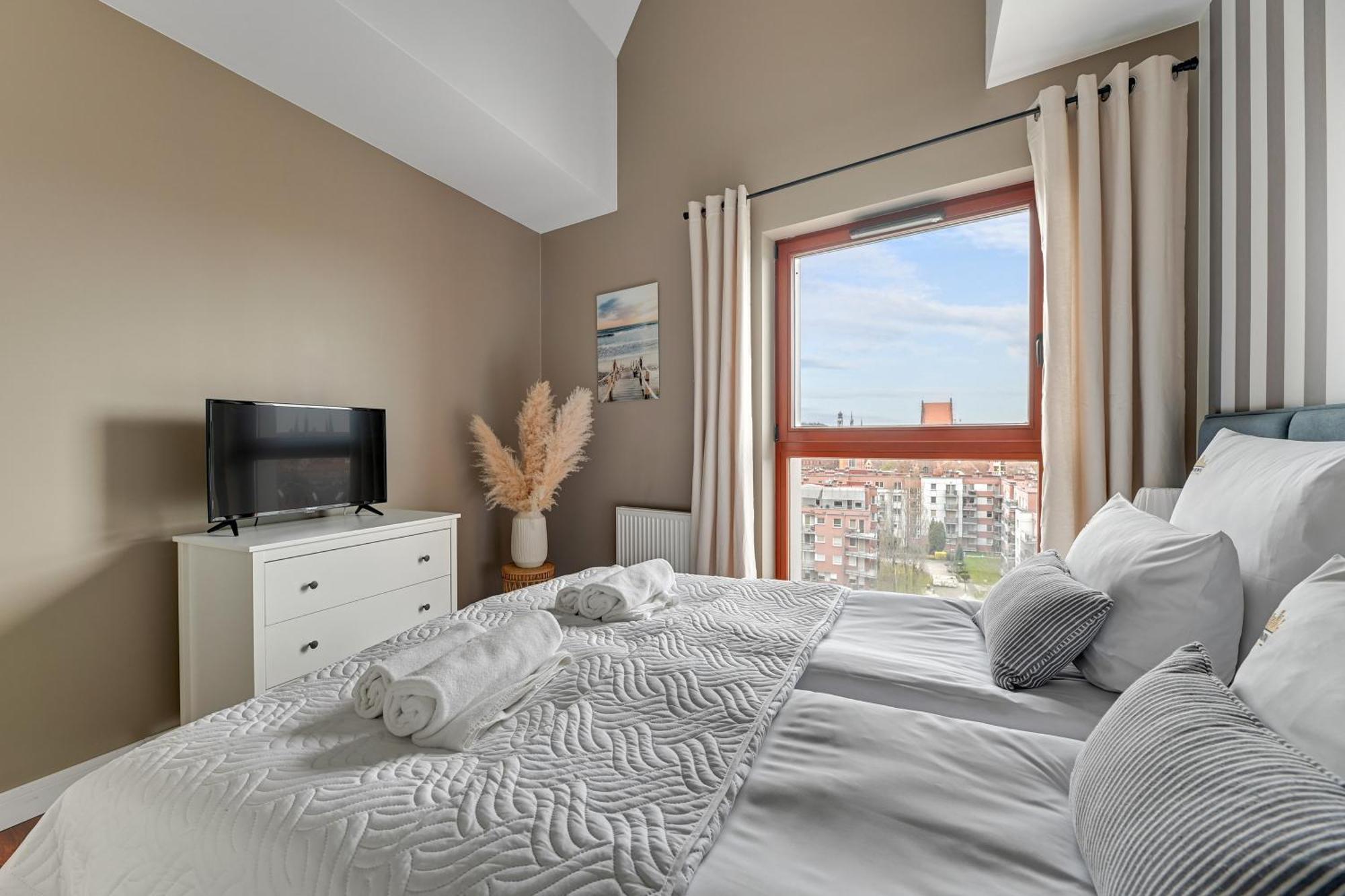 Waterlane Island - Riverview Pool, Spa, Gym & Parking By Downtown Apartments Gdaňsk Pokoj fotografie